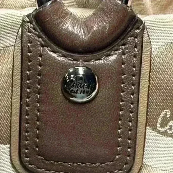 Coach Kristin Op Art Sateen Zip Top Tote Shoulder Bag #16813 - Picture 11 of 16